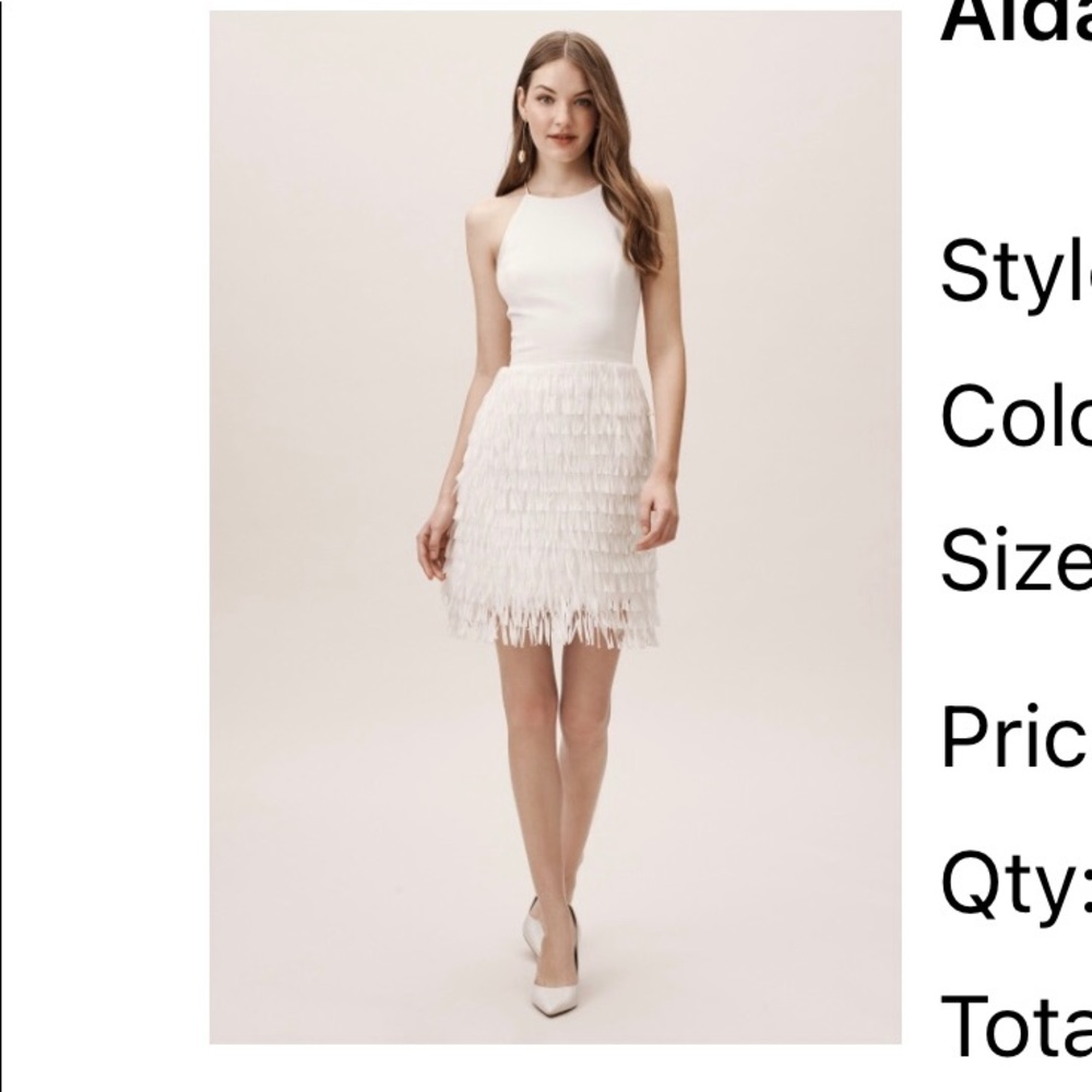 BHDLN “Aidan Promenade Dress” NWT — fun twist on the little white dress!